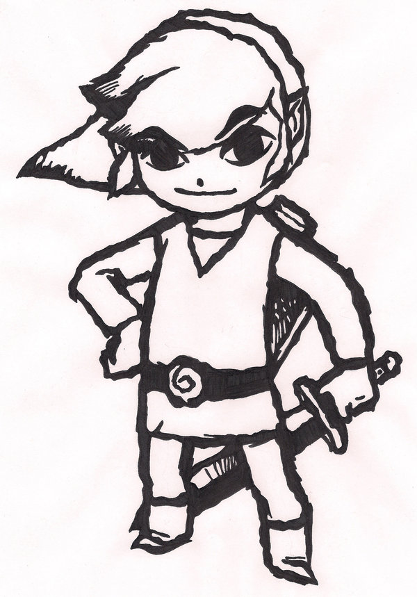 Toon Link Drawing at GetDrawings | Free download