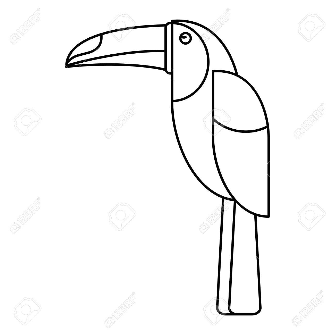 Стилизованная птица Тукан