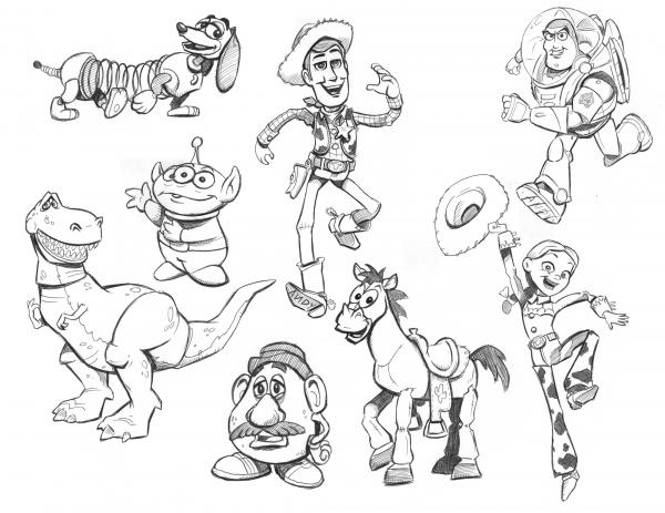 Toy Story Characters Drawing at GetDrawings | Free download
