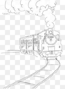 train sketch side view