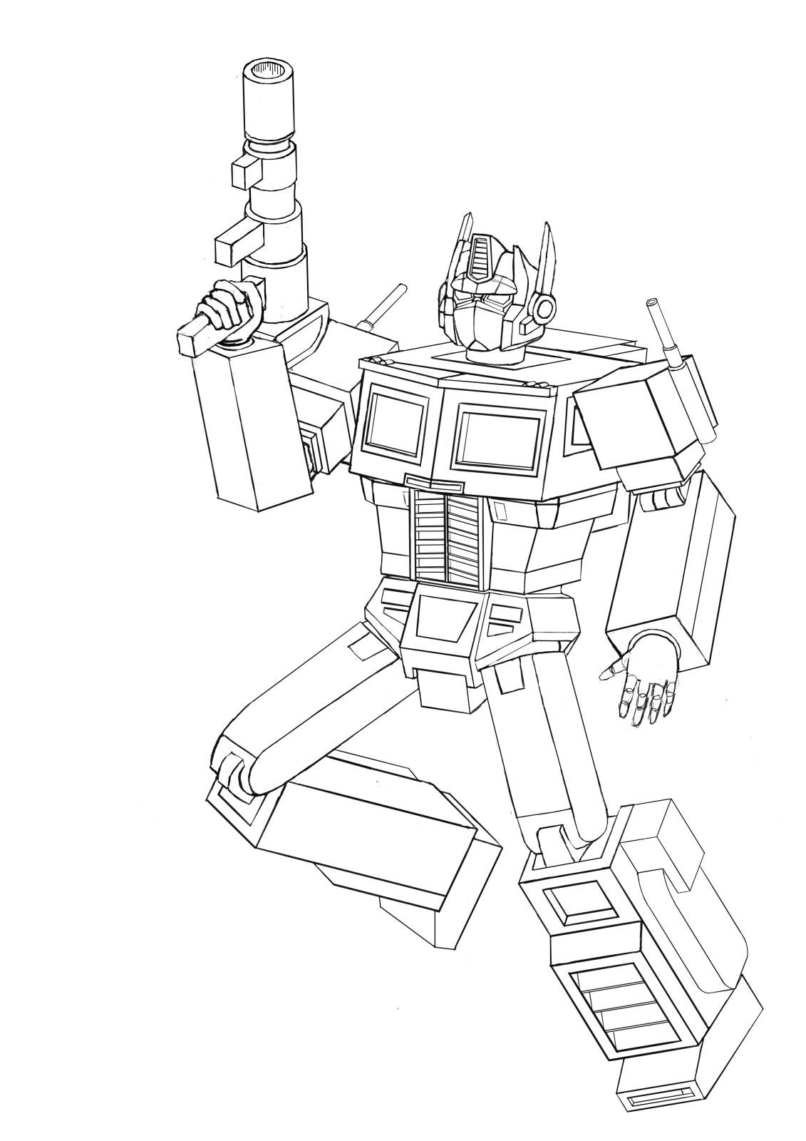 Transformer Optimus Prime Drawing at GetDrawings Free download