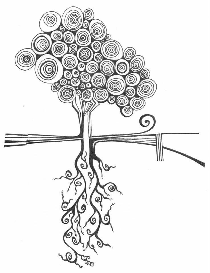 Tree And Roots Drawing at GetDrawings | Free download