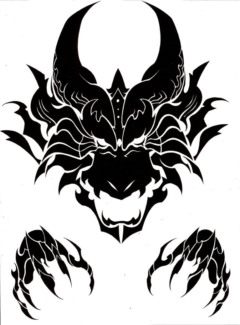 Tribal Dragon Drawing at GetDrawings Free download