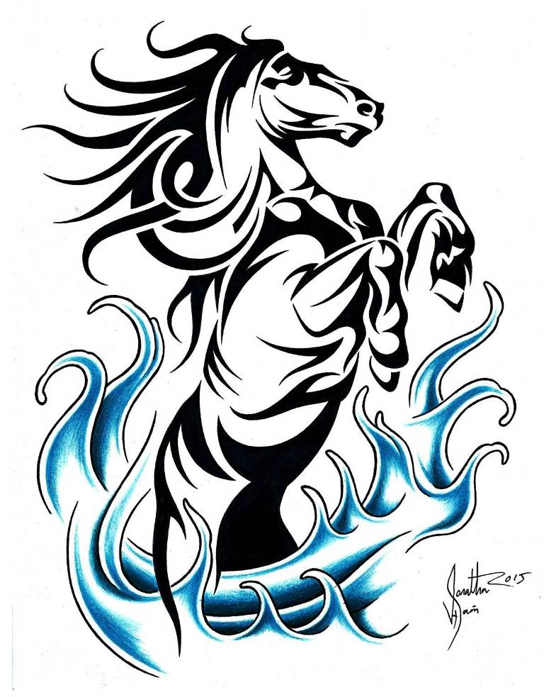 Tribal Horse Drawing At Getdrawings Free Download