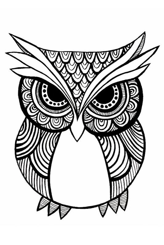 Tribal Owl Drawing at GetDrawings Free download