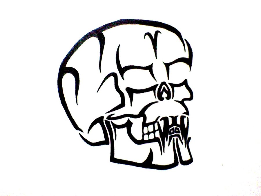 Tribal Skull Drawing At Getdrawings Free Download 