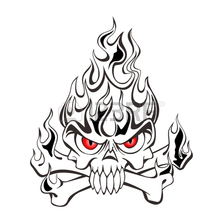 Featured image of post Evil Skull Drawings With Flames