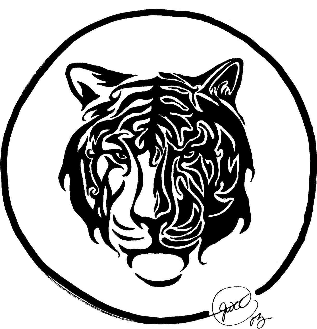 Tribal Tiger Drawing At Getdrawings Free Download