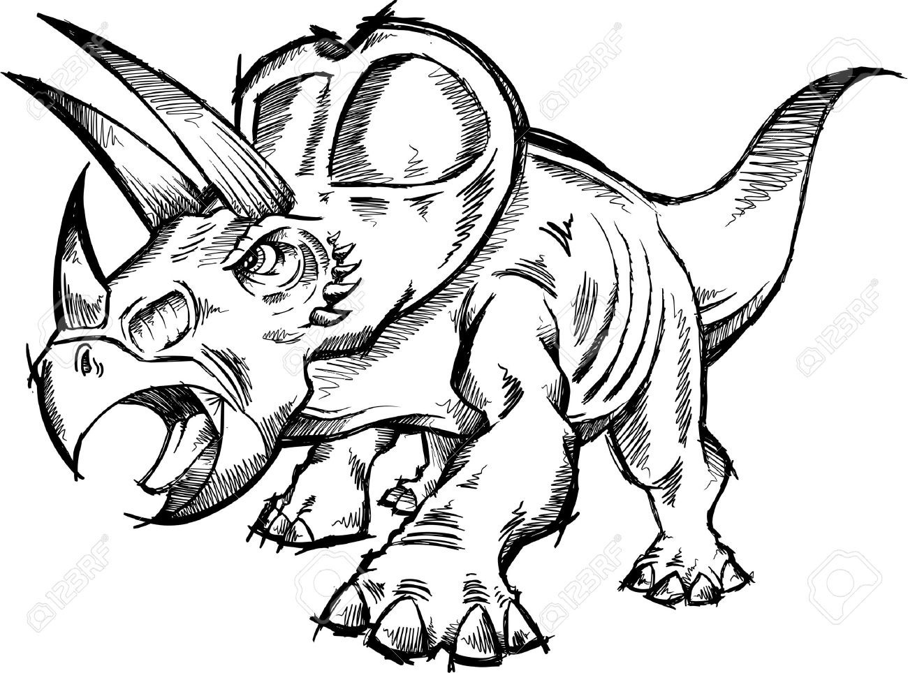 Triceratops Drawing at GetDrawings Free download