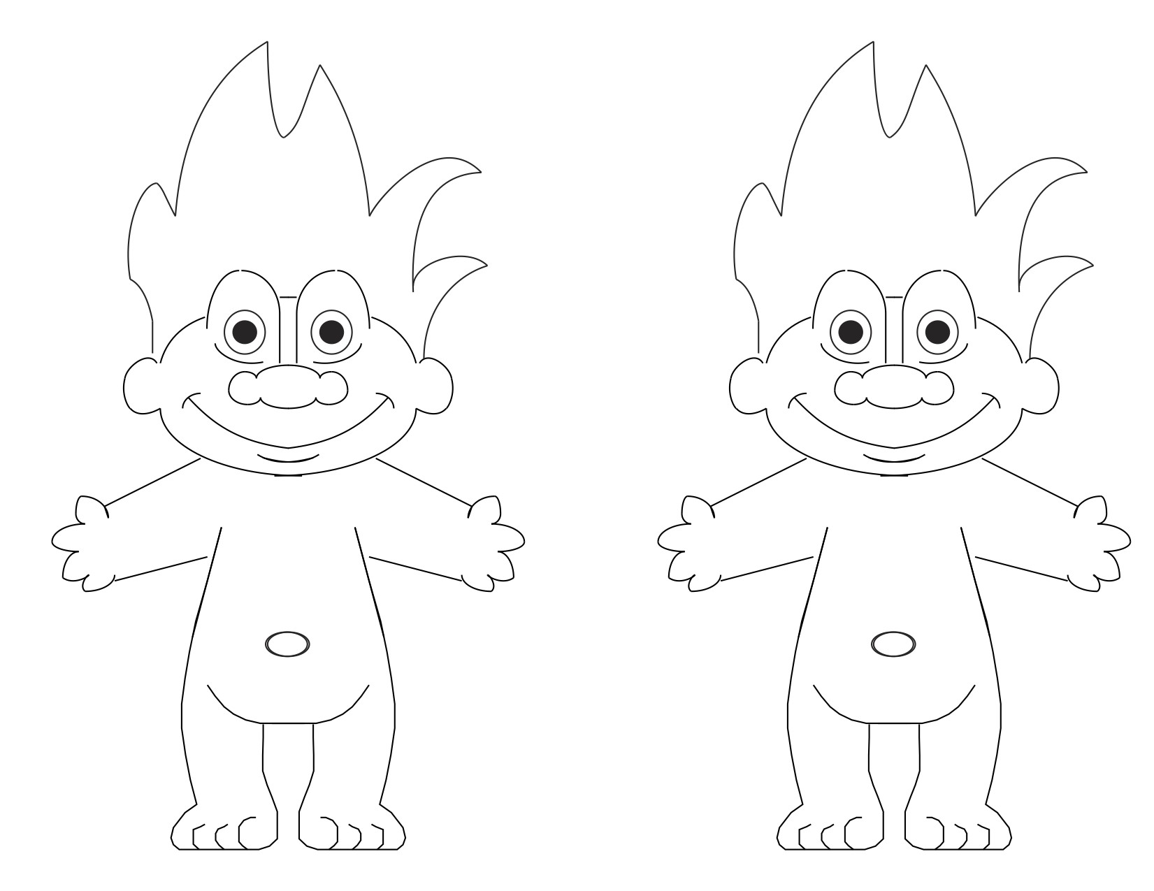 Troll Doll Coloring Books Sketch Coloring Page