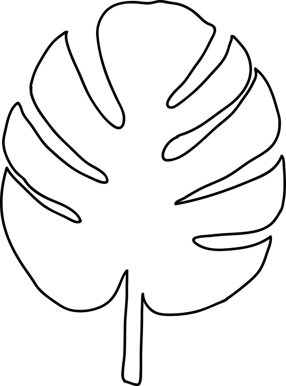 Tropical Leaves Drawing at GetDrawings | Free download