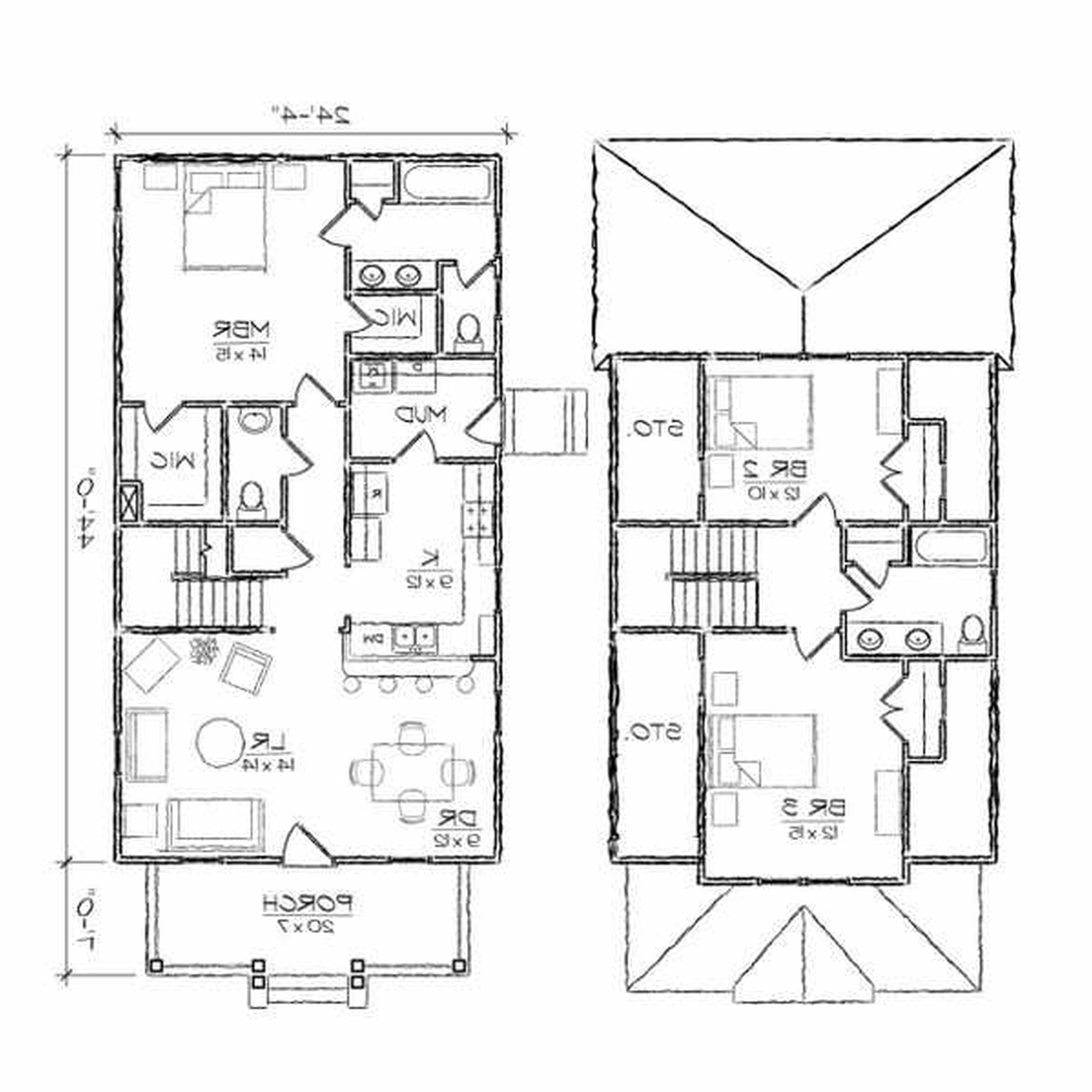 2 story house sketch