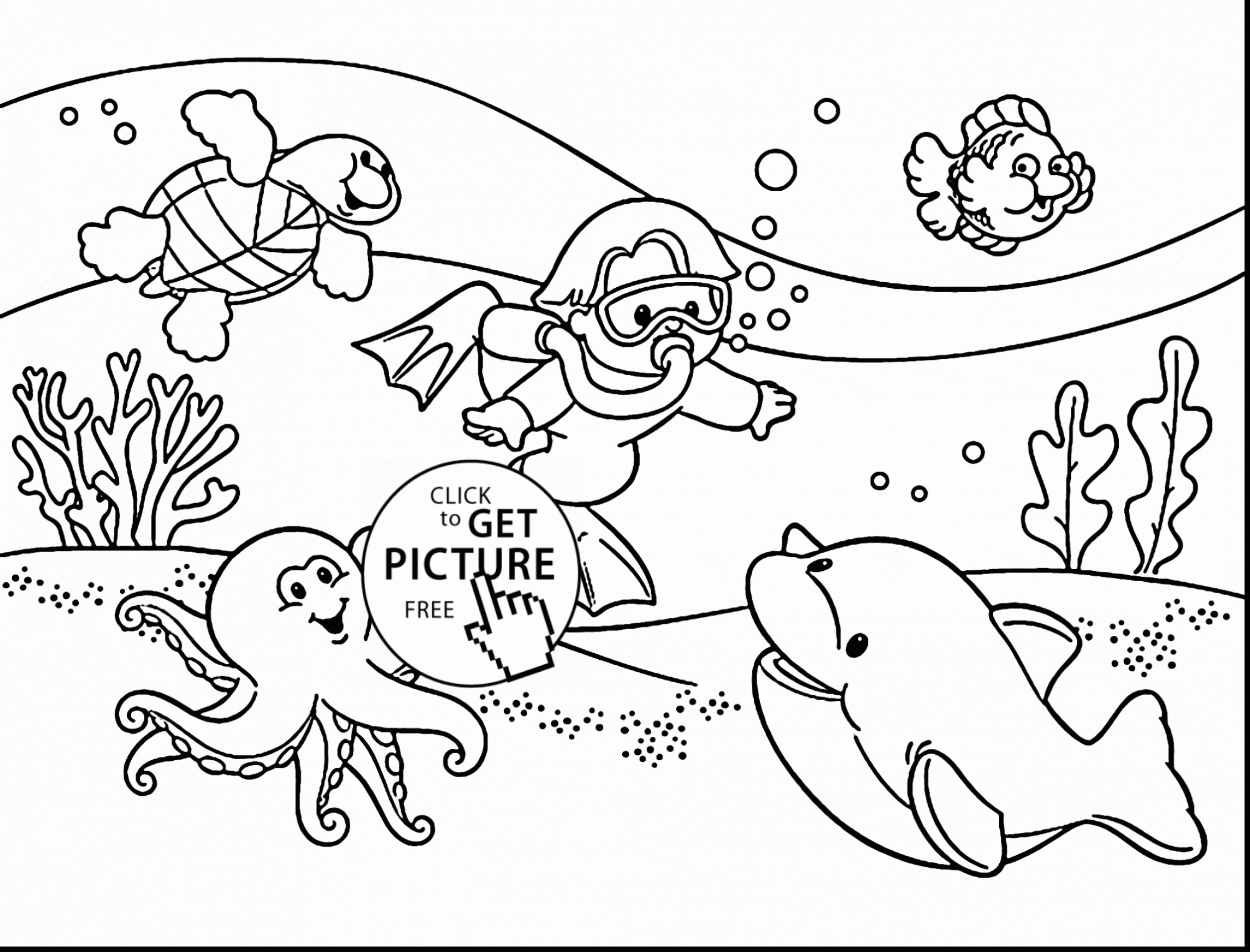 Underwater Cartoon Drawing at GetDrawings | Free download