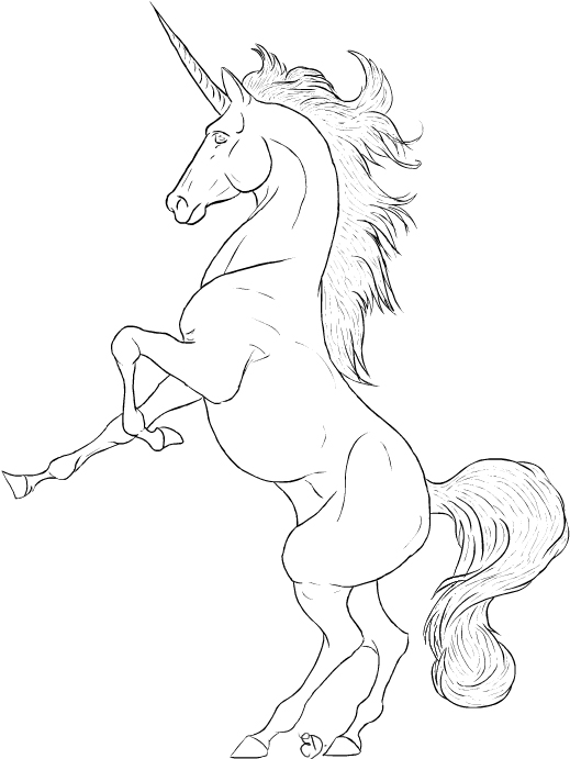 Unicorn Line Drawing at GetDrawings | Free download