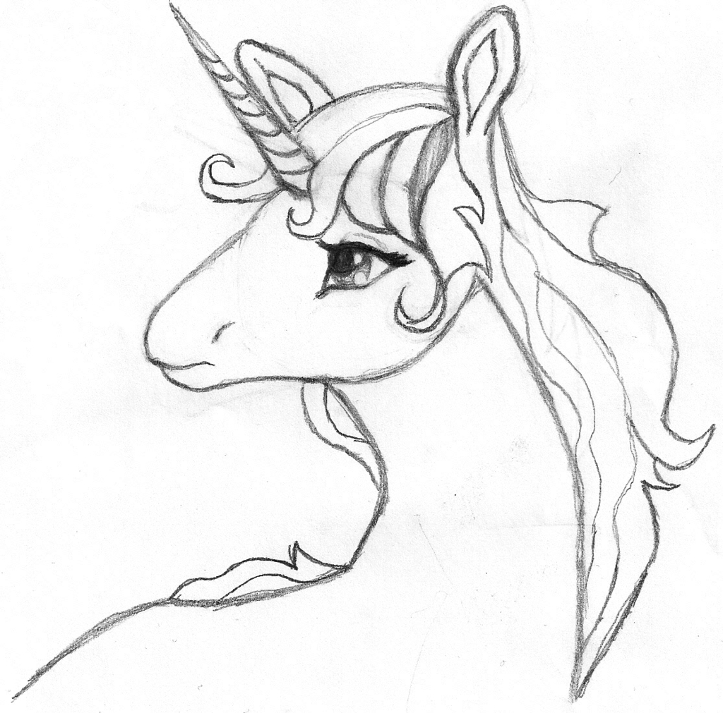 Unicorn Pencil Drawing at GetDrawings | Free download