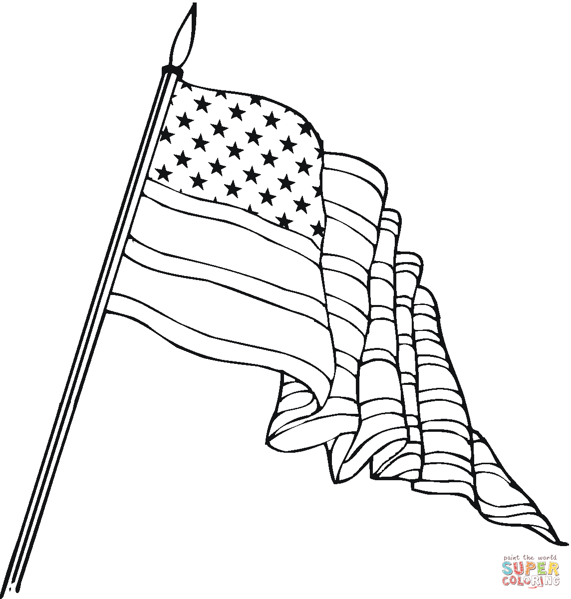 United States Flag Drawing at GetDrawings | Free download