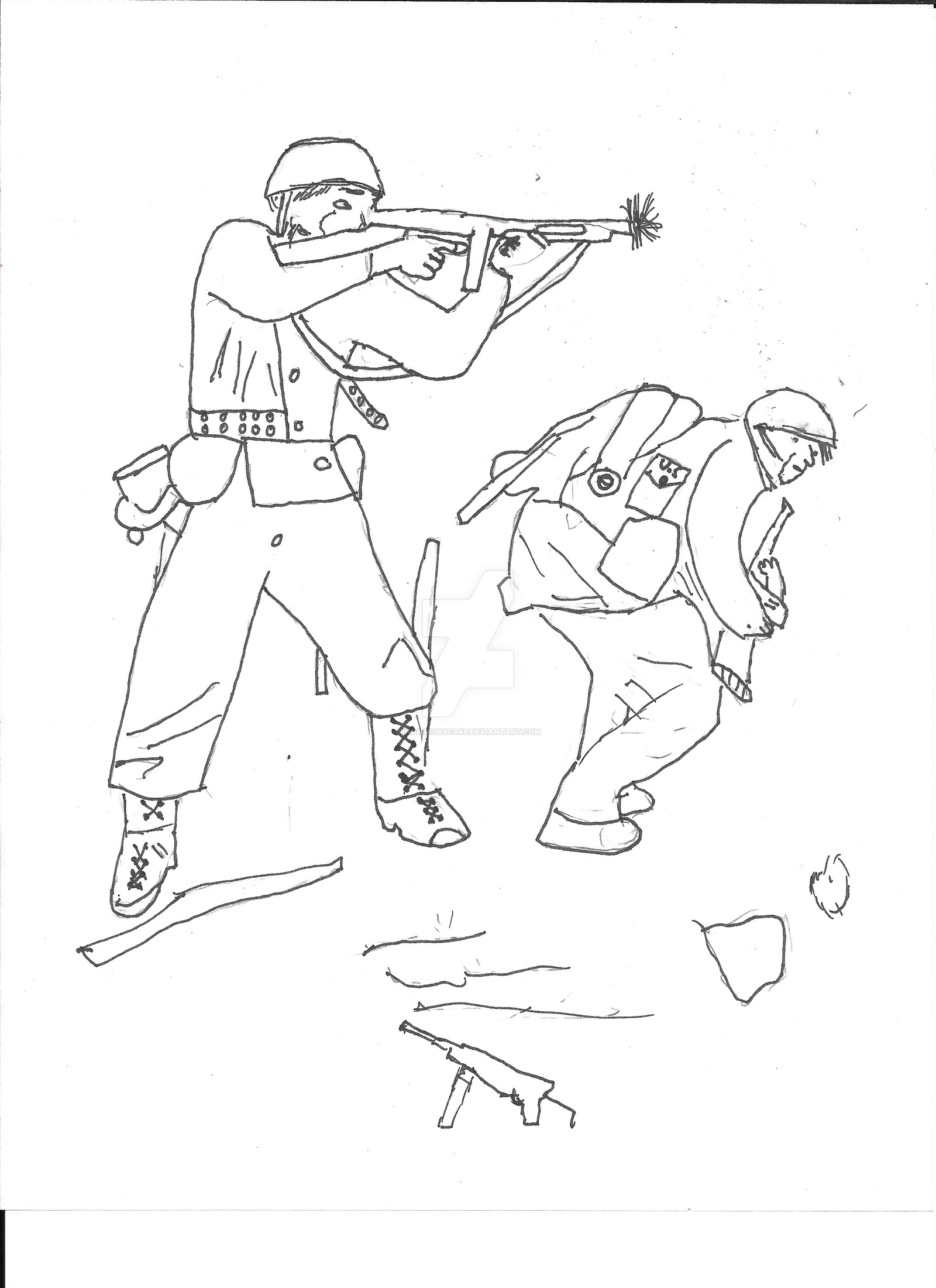Рисунок солдата карандашом для срисовки для детей