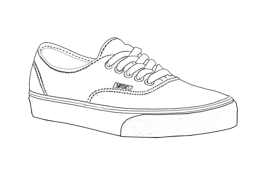 vans shoes sketch