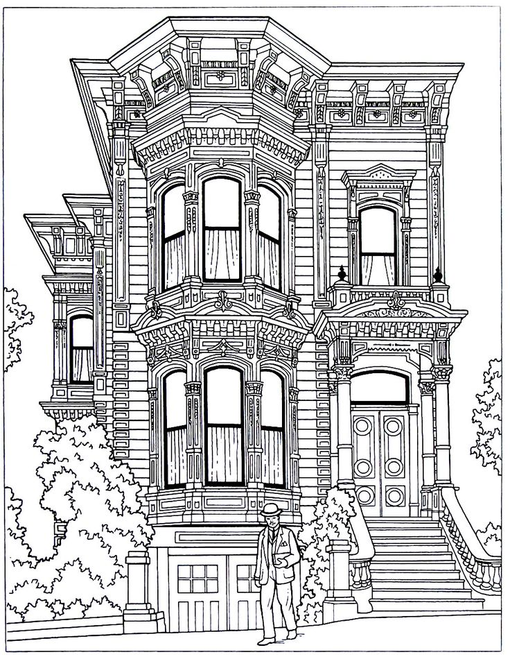 Victorian House Drawing at GetDrawings | Free download
