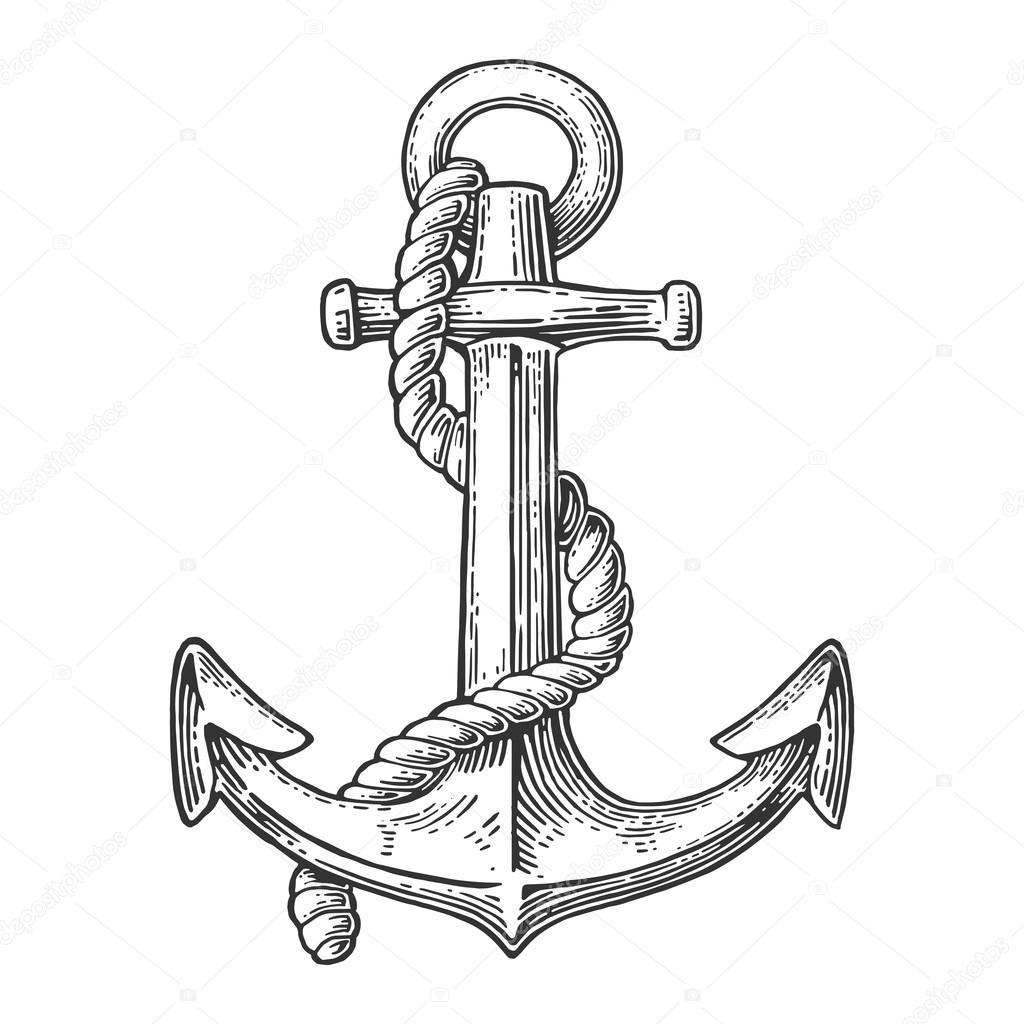 Vintage Anchor Drawing at GetDrawings Free download
