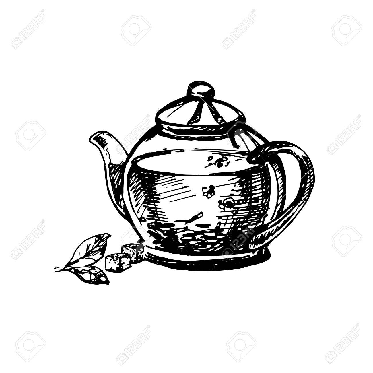 Vintage Teapot Drawing at GetDrawings Free download