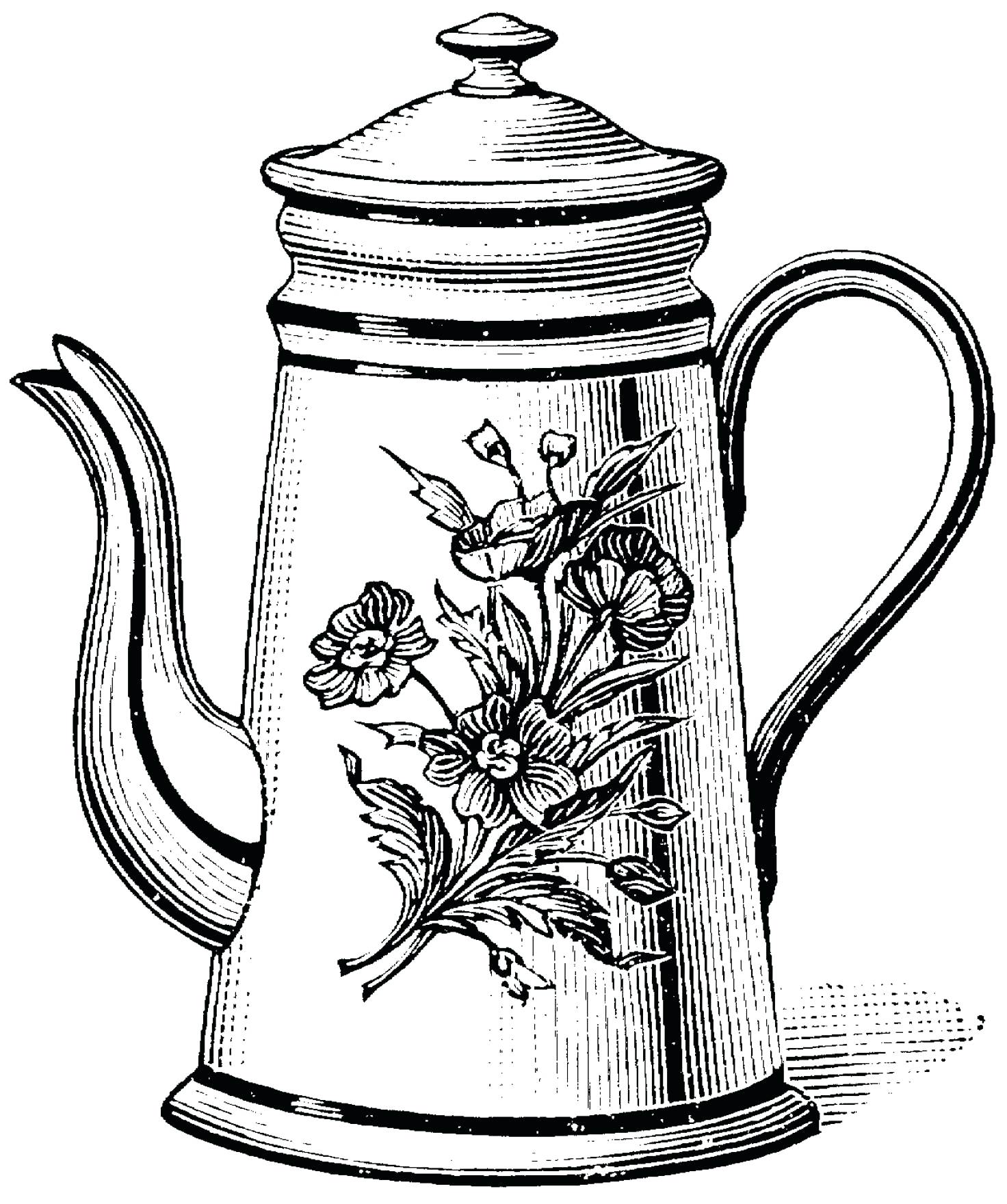 Vintage Teapot Drawing at GetDrawings Free download