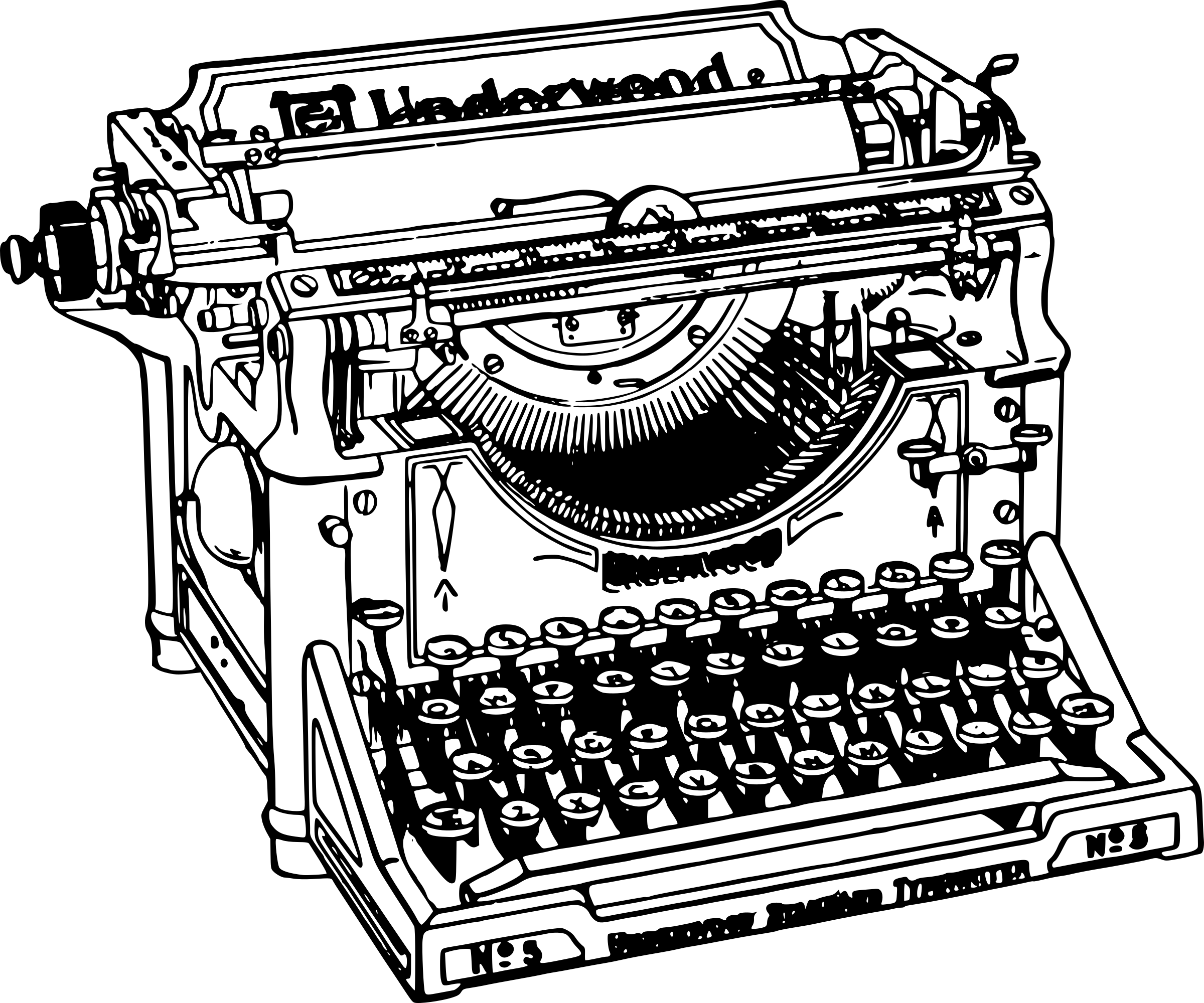 Vintage Typewriter Drawing at GetDrawings Free download