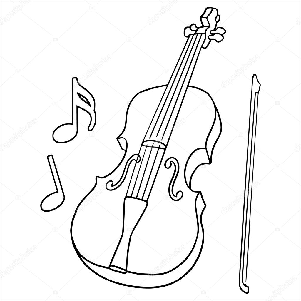 Скрипка для раскрашивания
