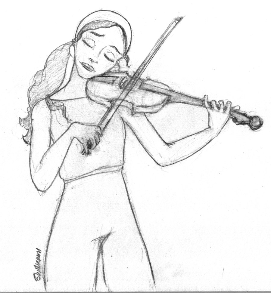 Violinist Drawing At Getdrawings Free Download