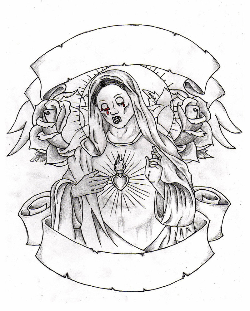Virgin Mary Drawing at GetDrawings | Free download