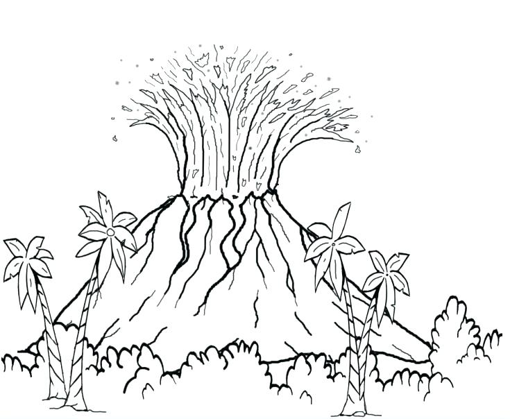 Volcano Eruption Drawing at GetDrawings | Free download
