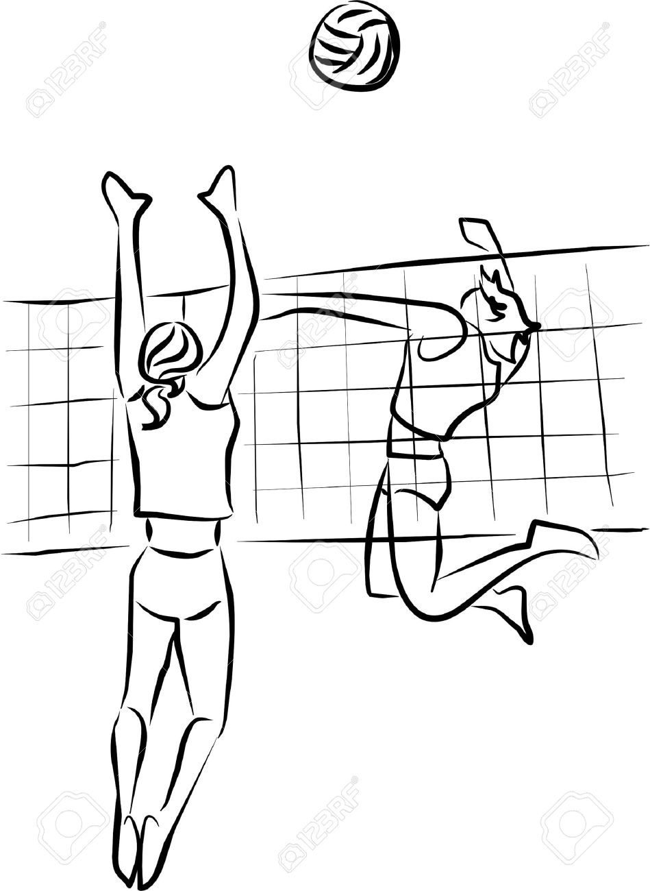 Volleyball Player Drawing at GetDrawings Free download