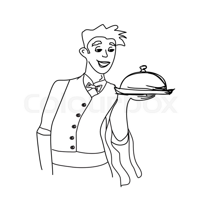 Waiter Drawing at GetDrawings Free download