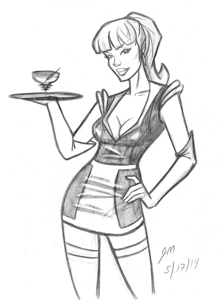 The best free Waitress drawing images. Download from 55 free drawings