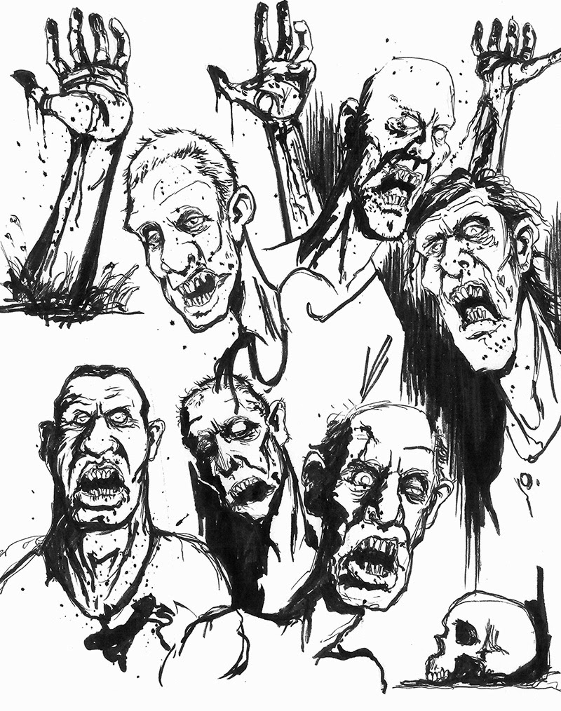 Walking Dead Zombie Drawing at GetDrawings Free download