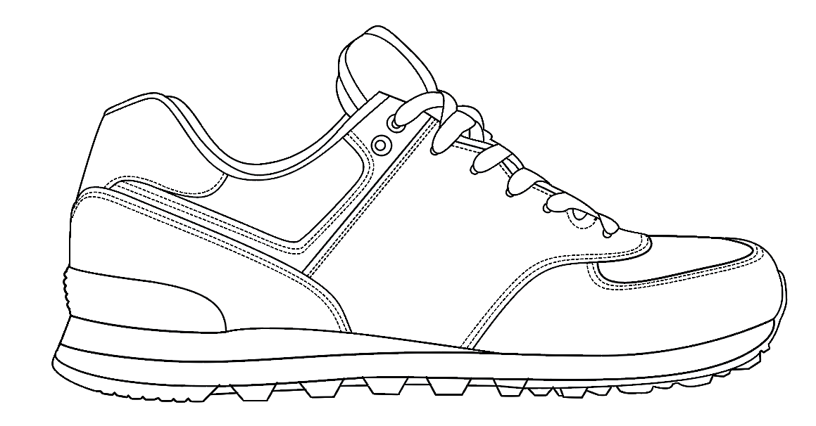 Walking Shoes Drawing at GetDrawings | Free download