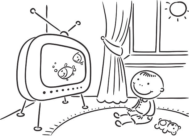 Watching Tv Drawing at GetDrawings | Free download