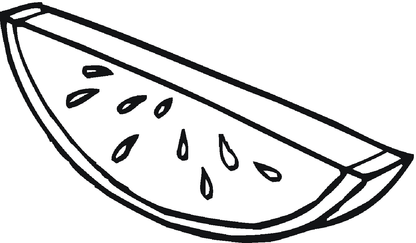 Кусок арбуза раскраска