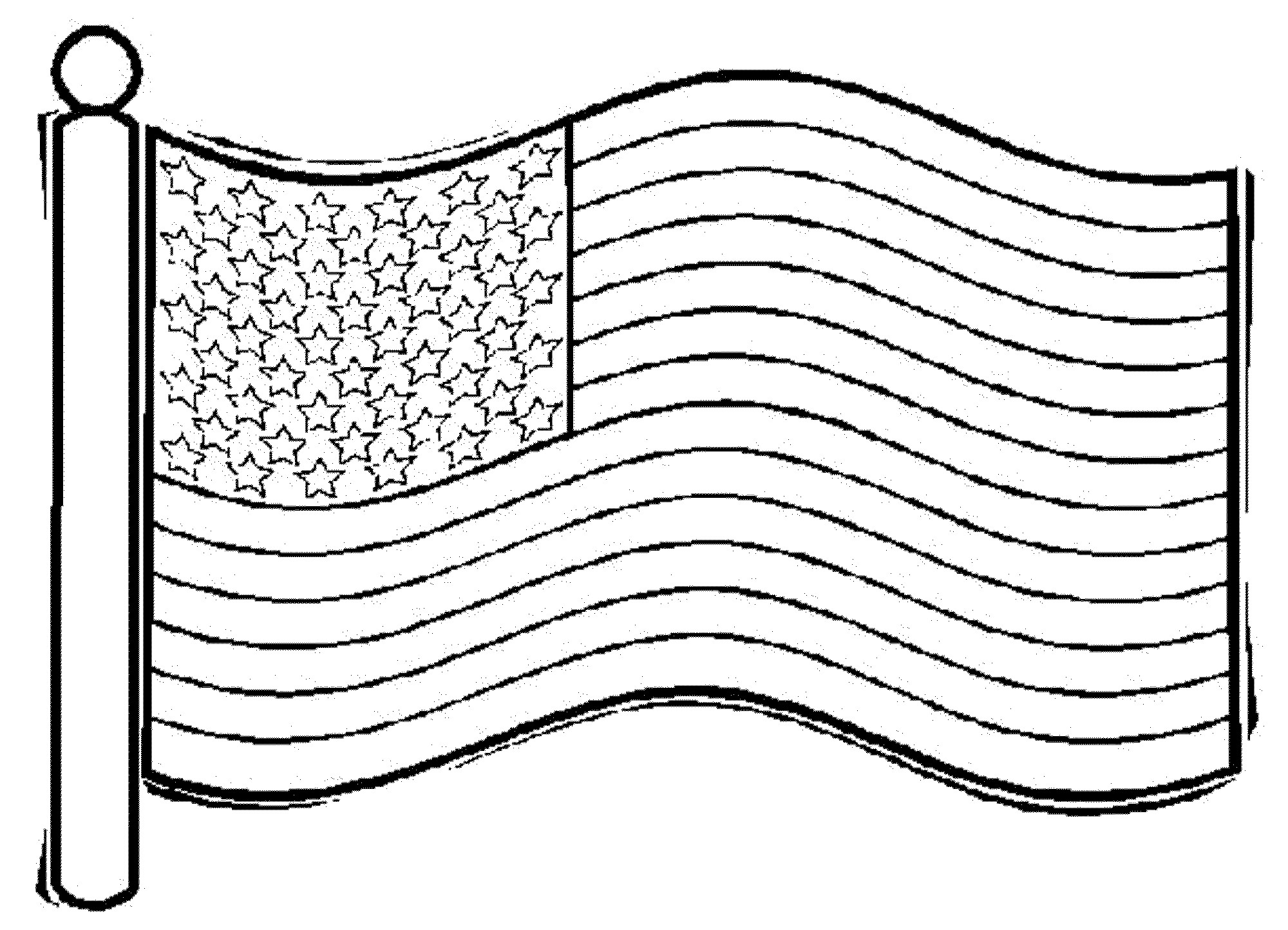 Waving American Flag Drawing at GetDrawings | Free download