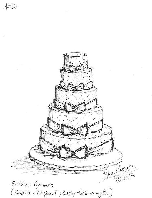 Wedding Cake Line Drawing at GetDrawings Free download