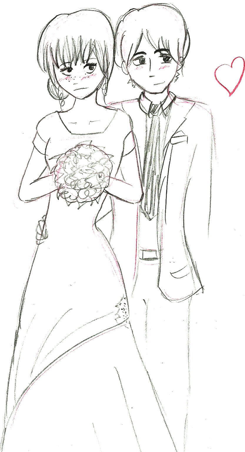 wedding poses drawing