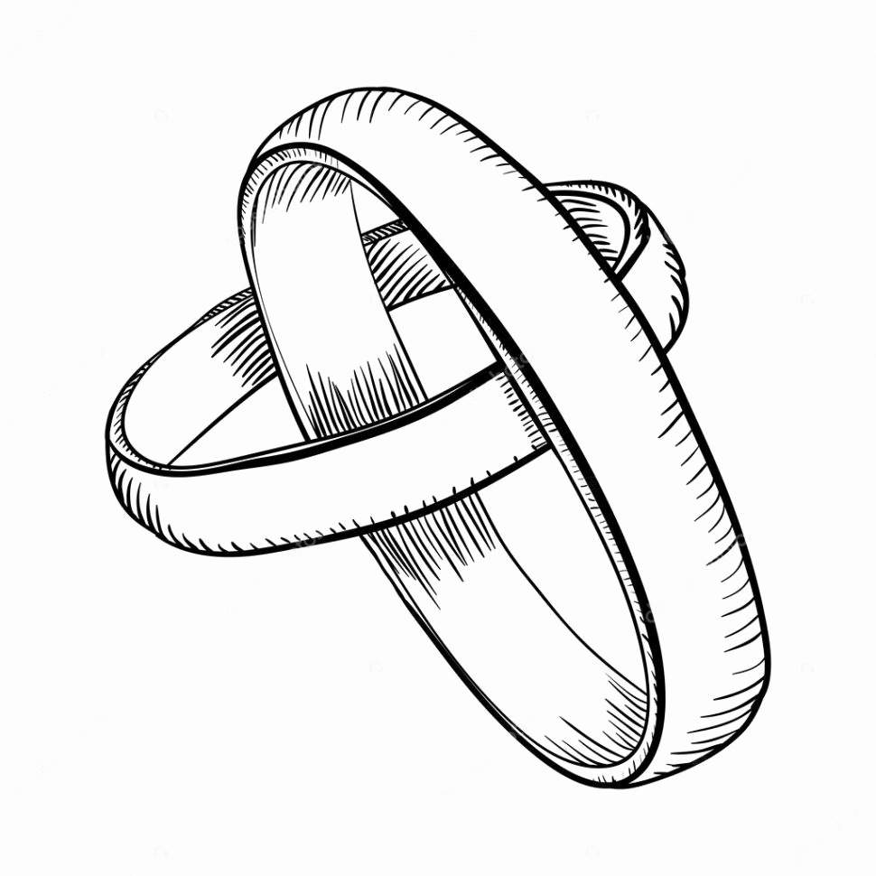 Wedding Rings Drawing at GetDrawings | Free download