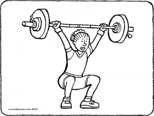 Weight Lifting Drawing at GetDrawings | Free download