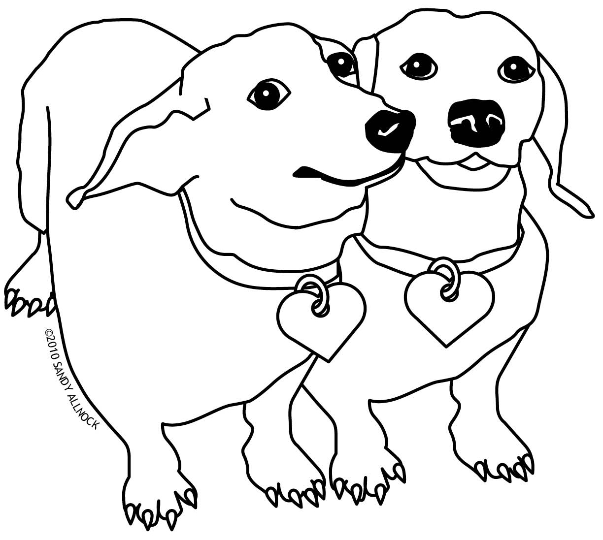 Weiner Dog Drawing at GetDrawings | Free download