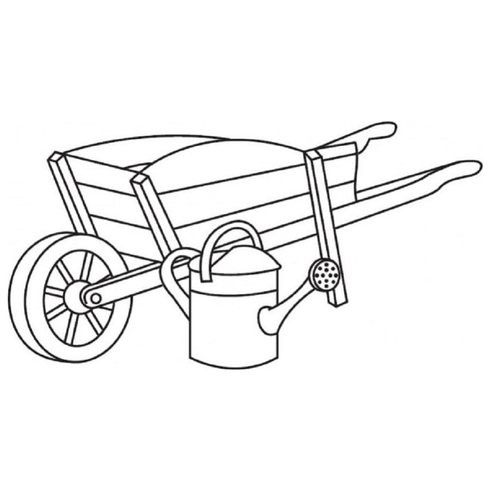 How To Draw A Wooden Wheelbarrow - pic-tomfoolery