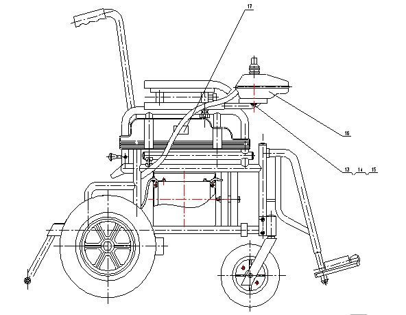 Чертеж инвалидной коляски