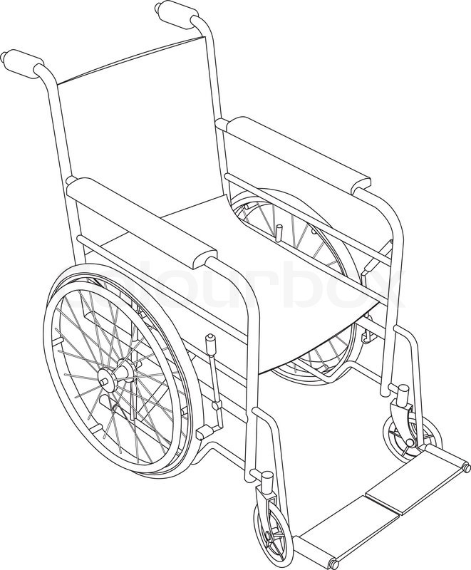 Как нарисовать коляску инвалидную коляску