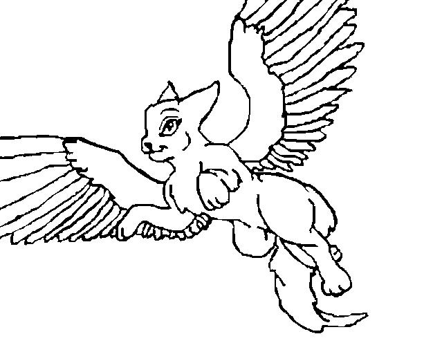 Winged Cat Drawing at GetDrawings | Free download