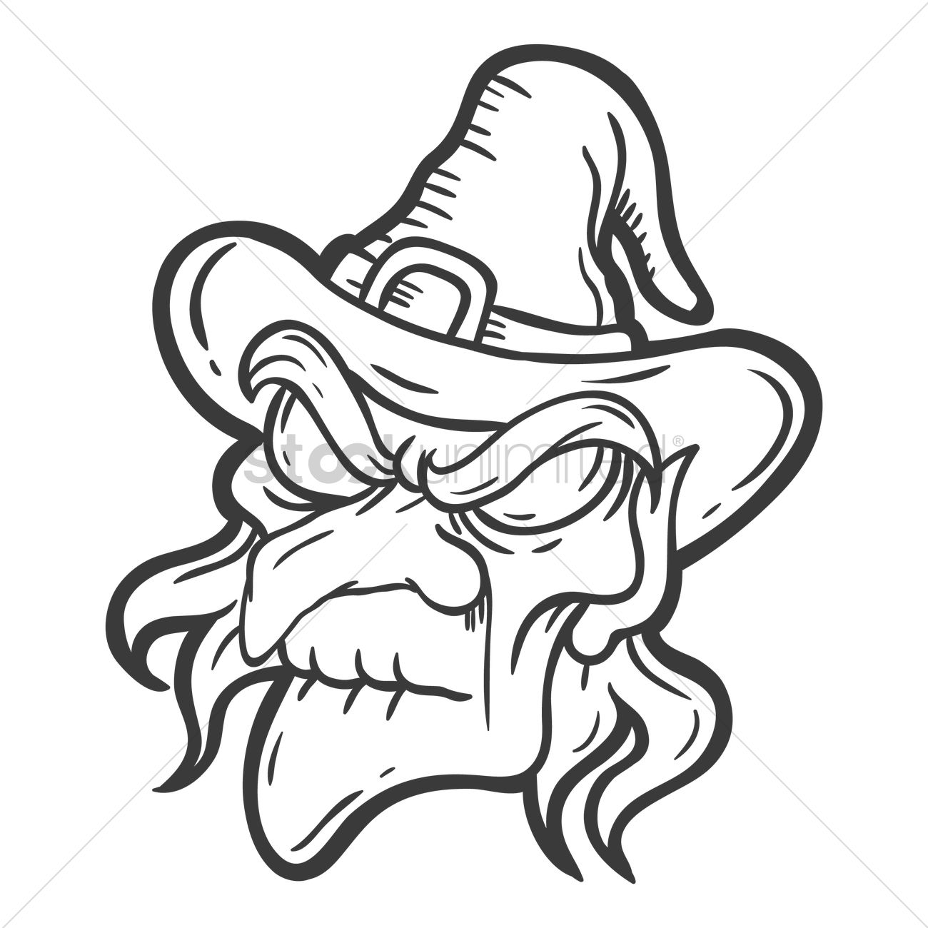 Witch Face Drawing at GetDrawings | Free download