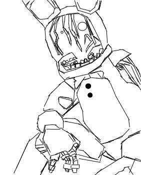 Bonnie Withered Coloring Drawing Getdrawings Sketch Coloring Page.